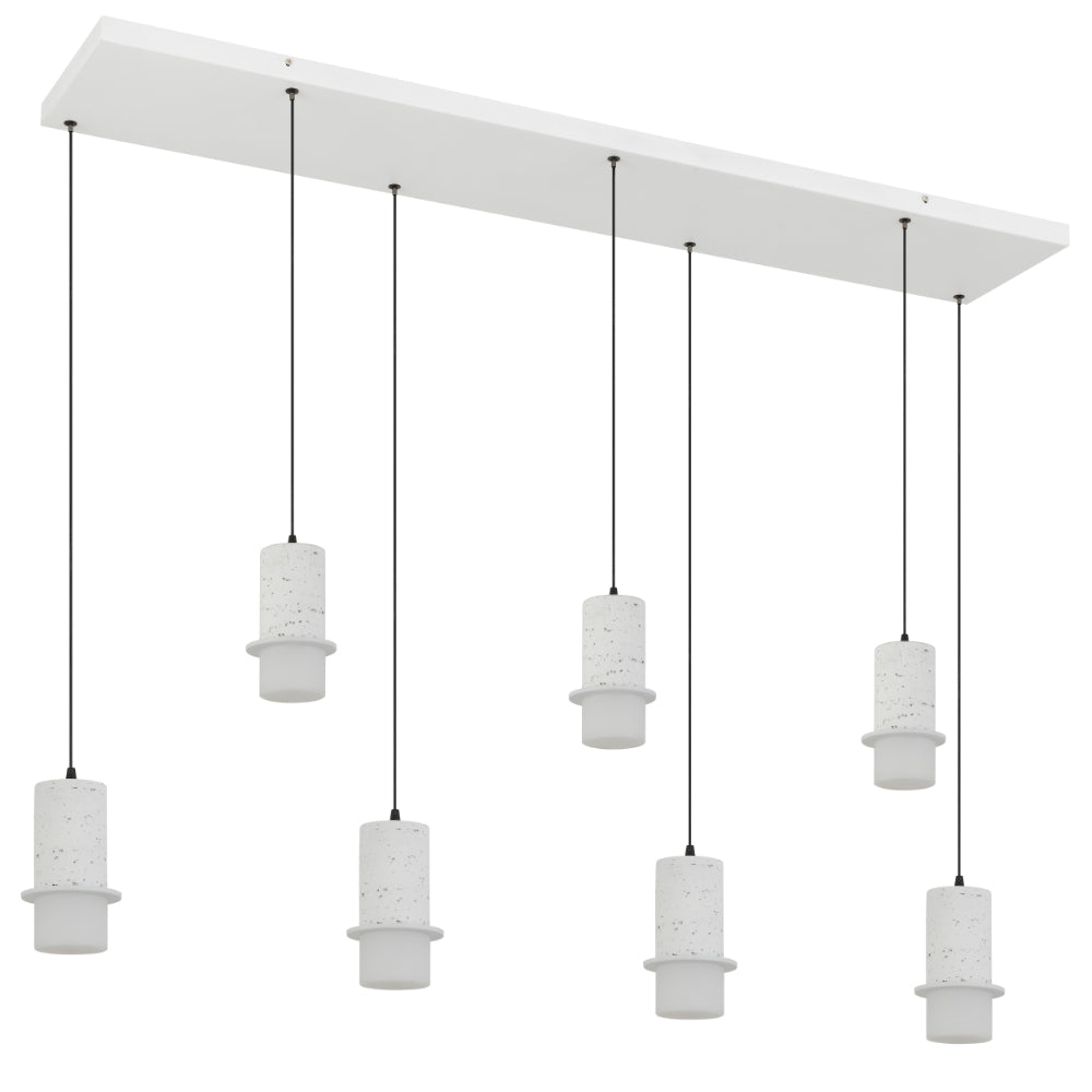 Kolisa LED 7 Light Island Pendant 42W Tri Colour White - KOLISA PE7B-WH