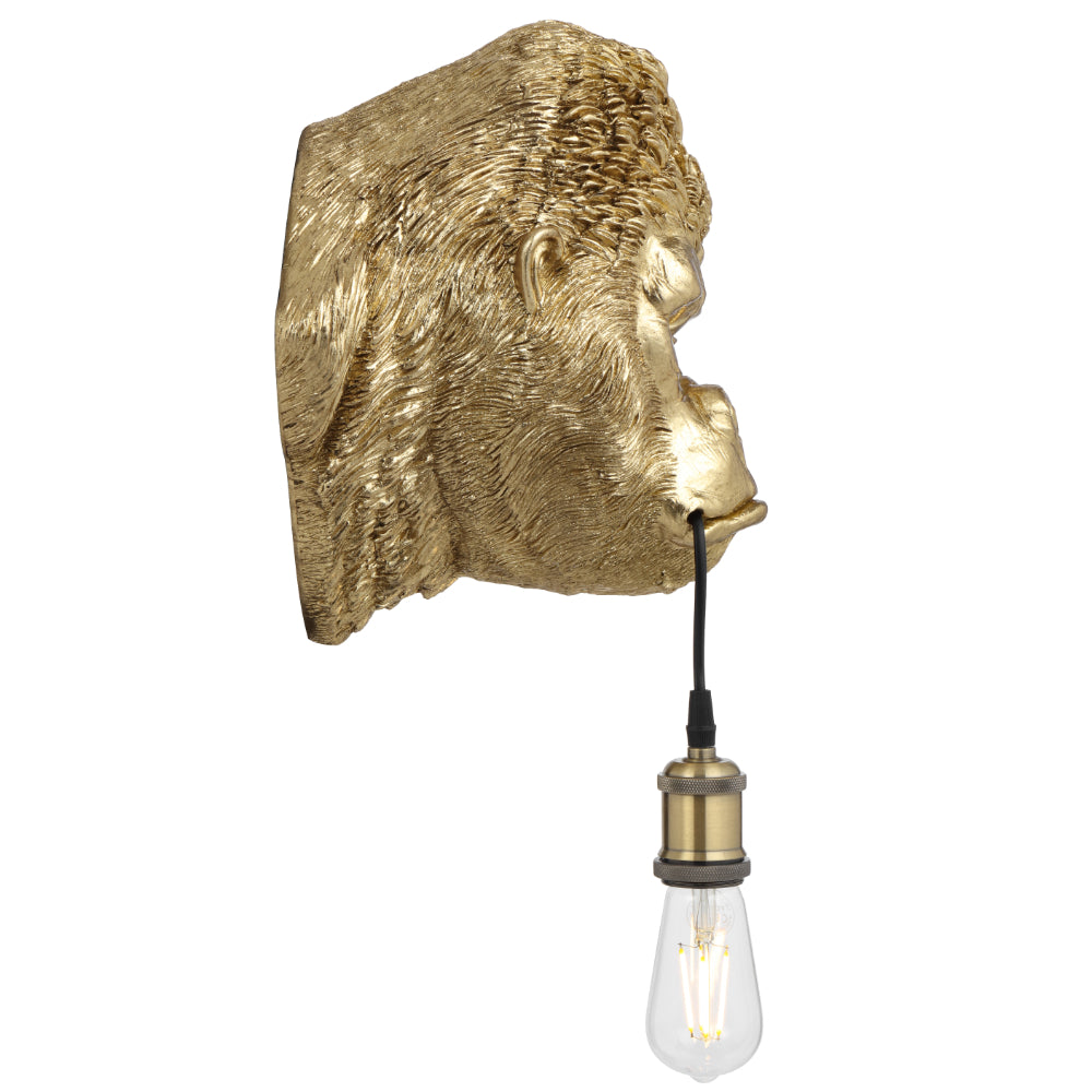 Kong Polycarbonate Wall Bracket Light Antique Gold - KONG WB-GD