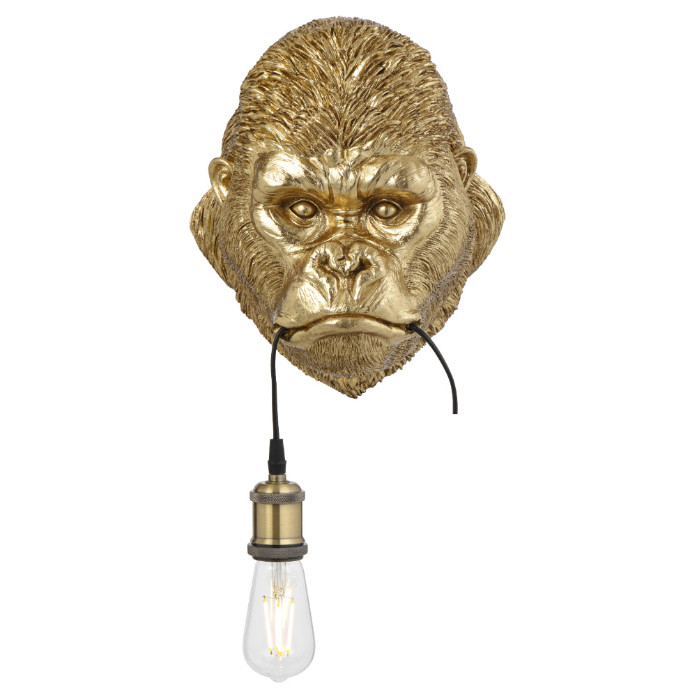 Kong Polycarbonate Wall Bracket Light Antique Gold - KONG WB-GD