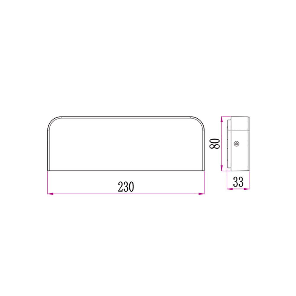 Buy Exterior Wall Lights Australia KUK Exterior LED Surface Mounted Wall Light Dark Grey 10W 3000K IP54 - KUK1