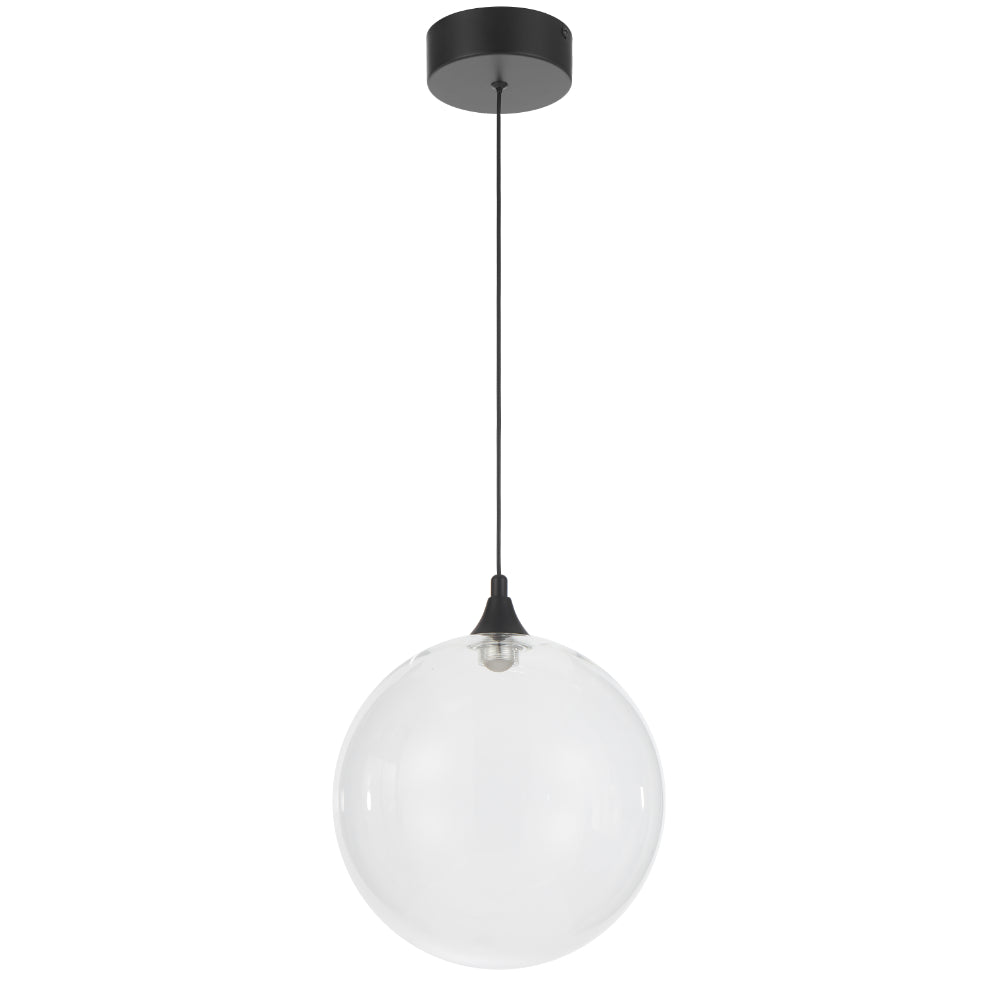Kupla LED Pendant 4W 3000K Black & Clear - KUPLA PE1-BKCL