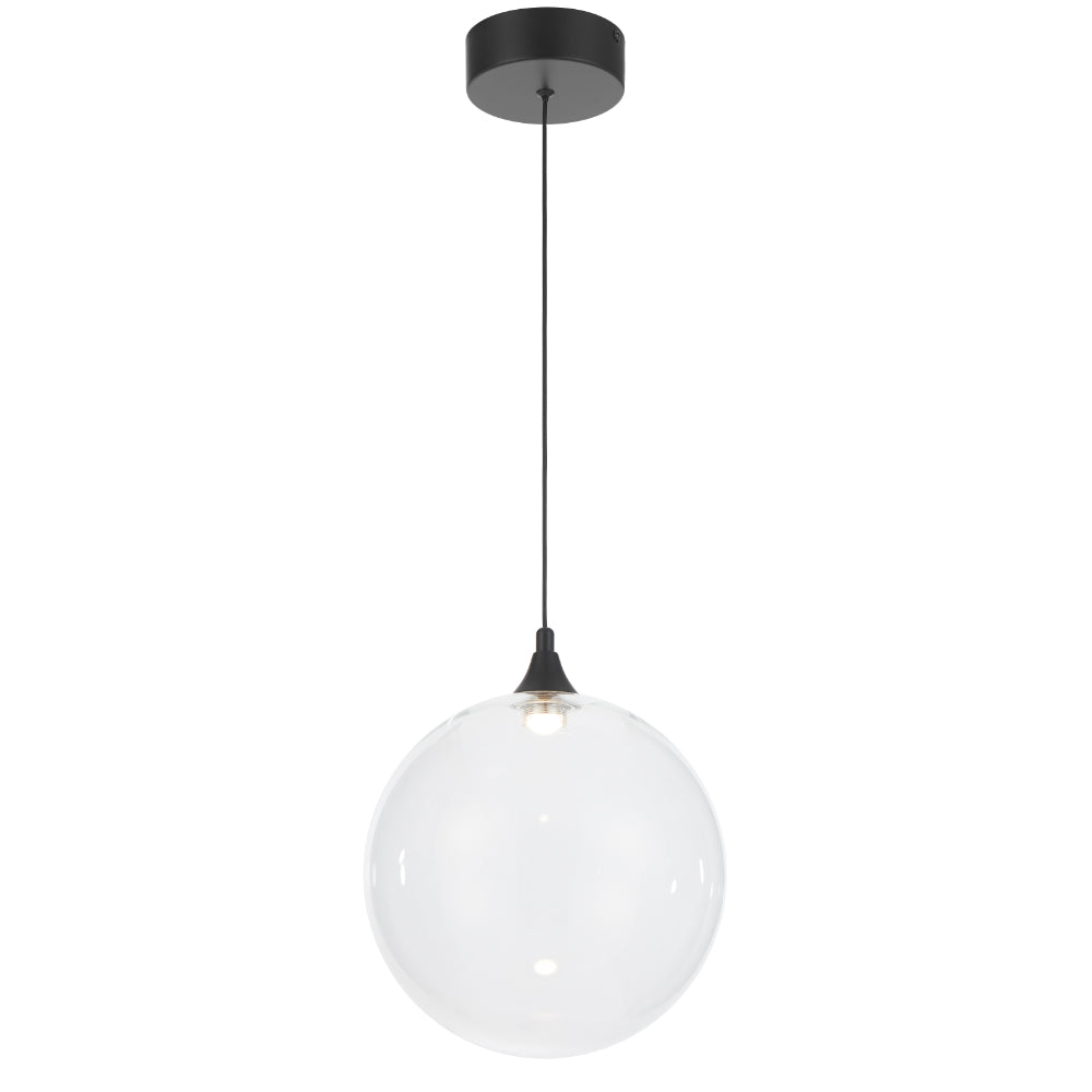 Kupla LED Pendant 4W 3000K Black & Clear - KUPLA PE1-BKCL