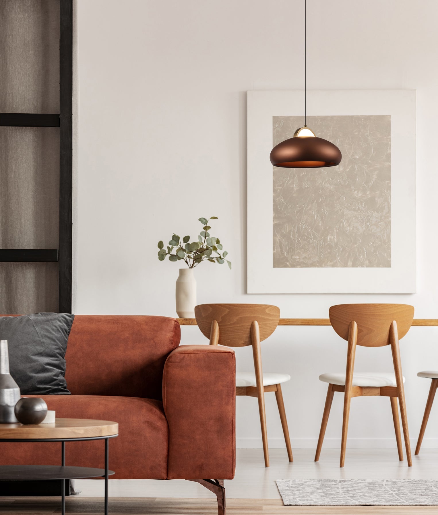 Kupol Pendant Light Metal Coffee 8W TRI Colour - KUPOL3
