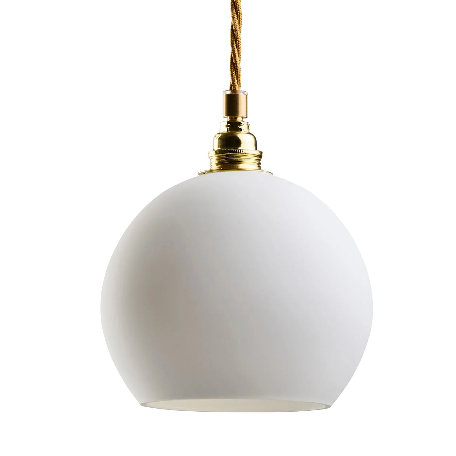 Rowan Small Pendant Light Marshmallow & Matt Gold - LA101561