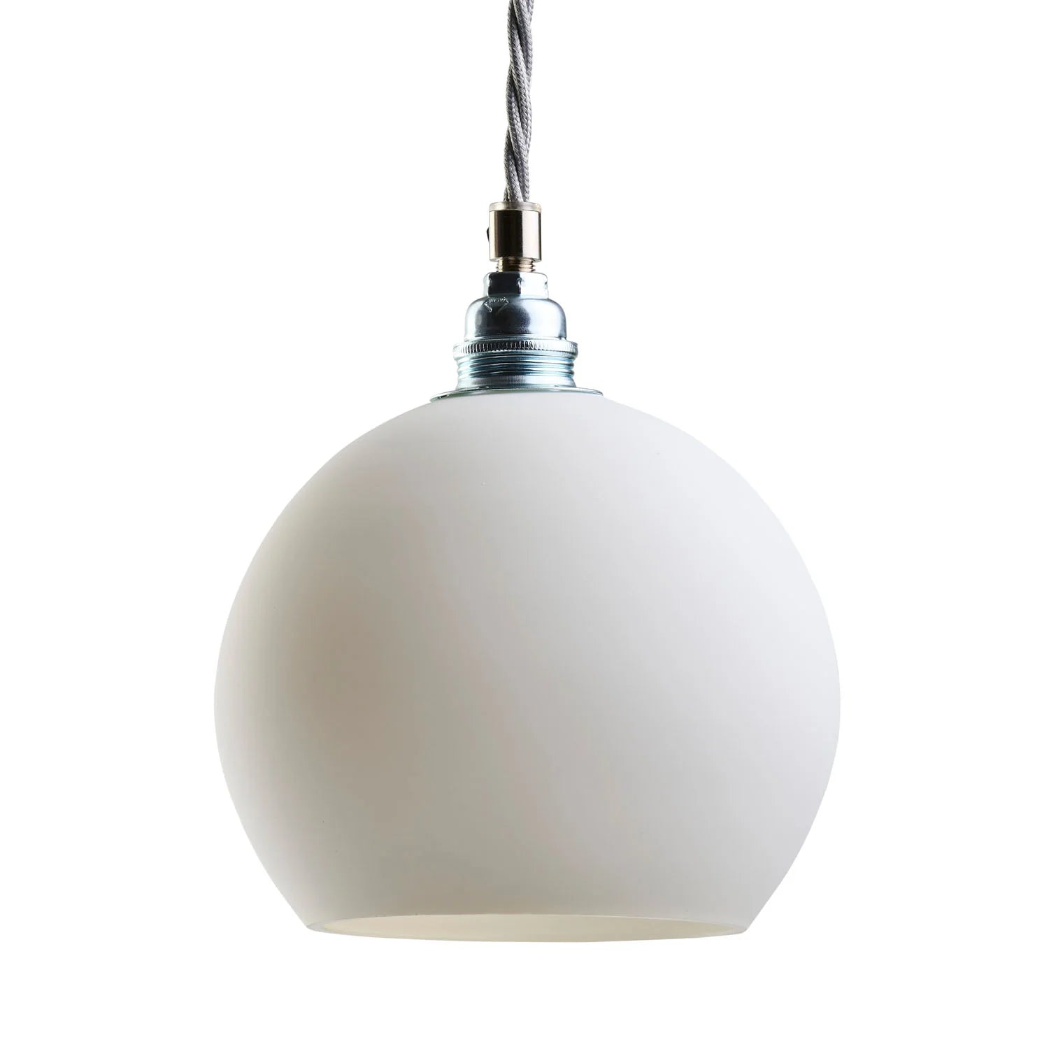 Rowan Small Pendant Light Marshmallow & Matt Silver - LA101562