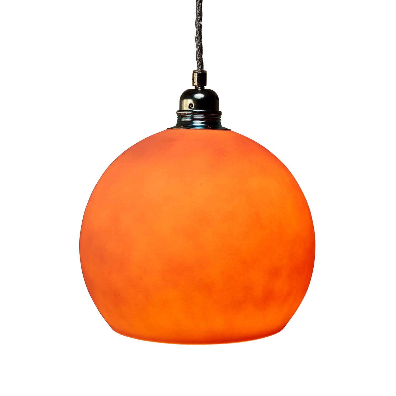 Rowan Medium Pendant Light Latte & Matt Silver - LA102056