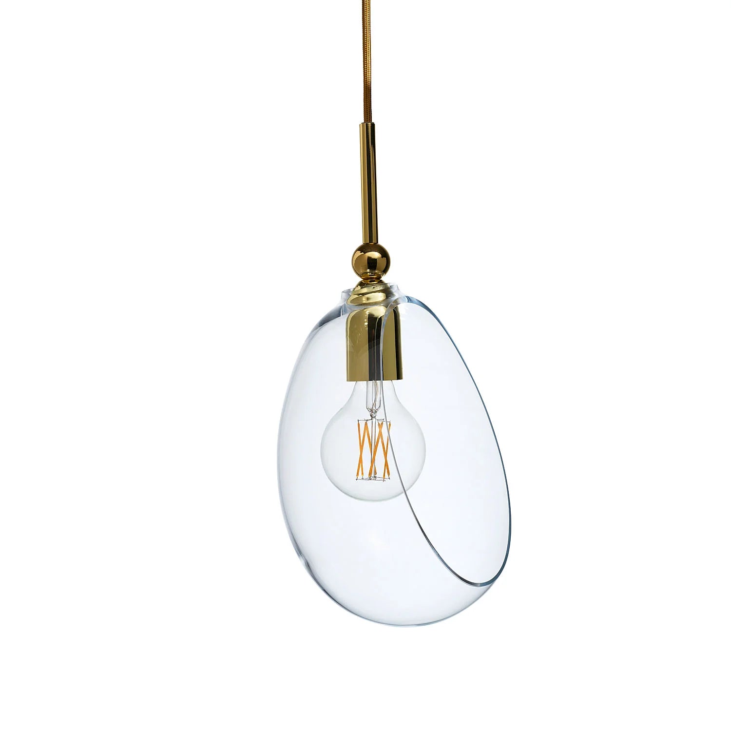 Embrace Medium Pendant Light Shiny Gold & Clear - LA102101