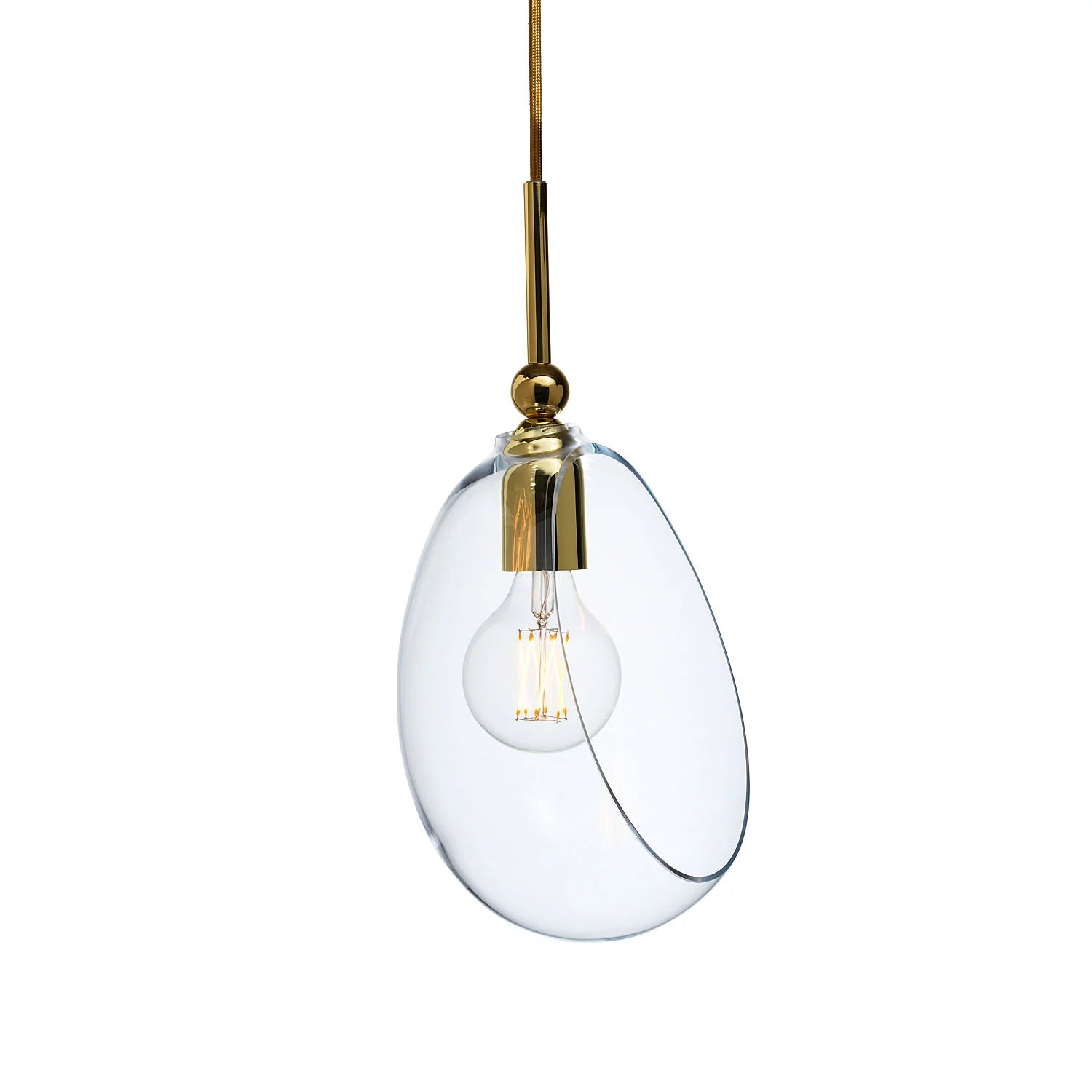 Embrace Medium Pendant Light Shiny Gold & Clear - LA102101