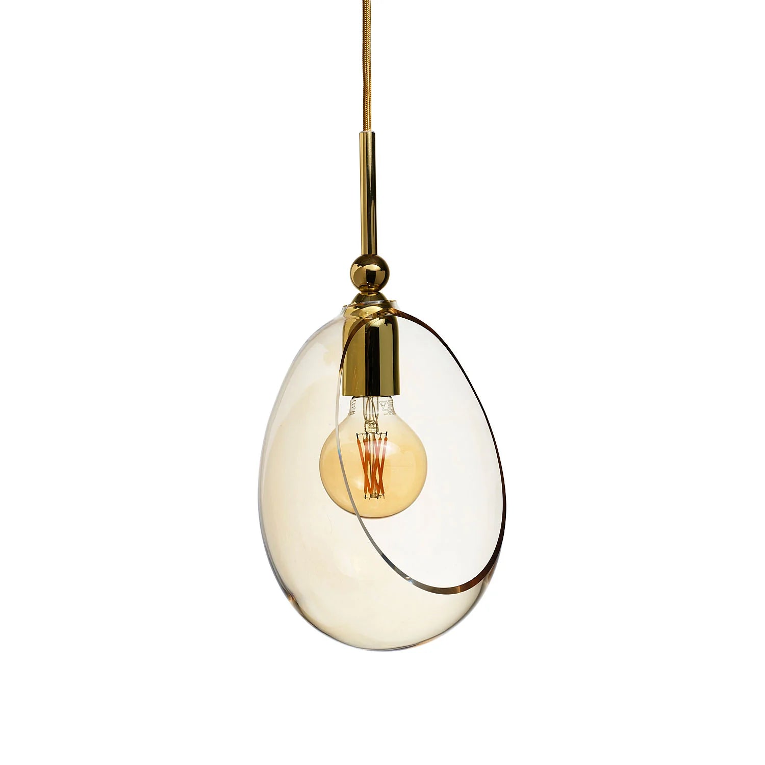 Embrace Medium Pendant Light Golden Smoke & Shiny Silver - LA102103