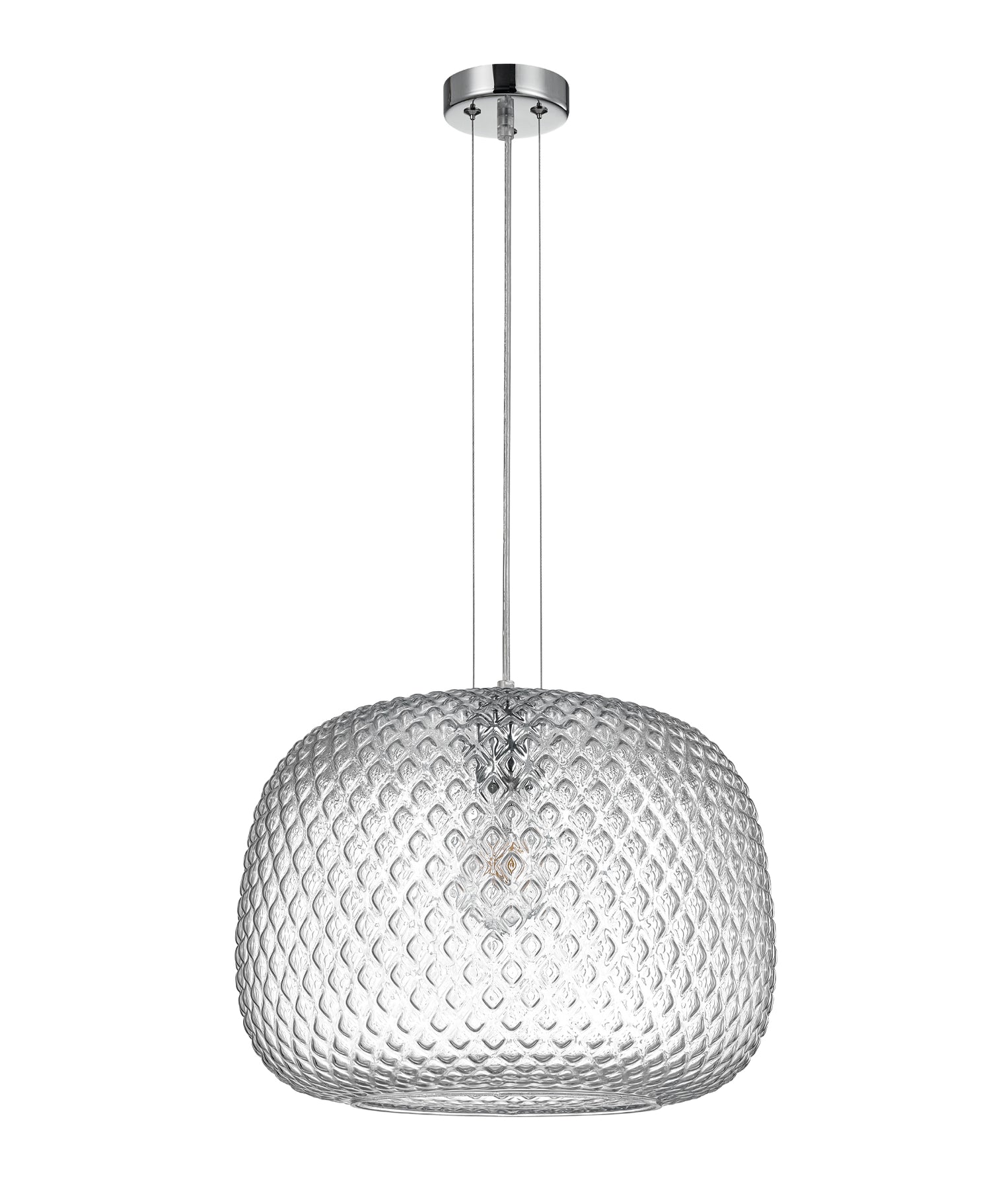Labu Dome Glass with Segments Pendant Light Clear - LABU1