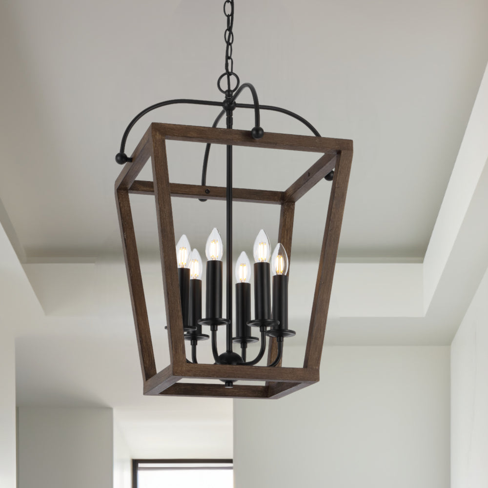 Lacota 6 Light Pendant Black - LACOTA PE6-BK