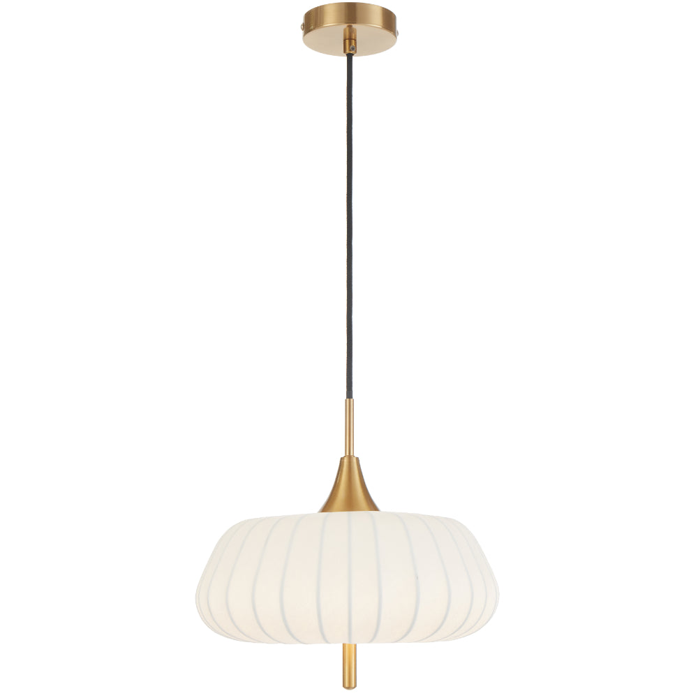 Lasian 300mm Pendant Light Antique Gold & White - LASIAN PE30-AGWH