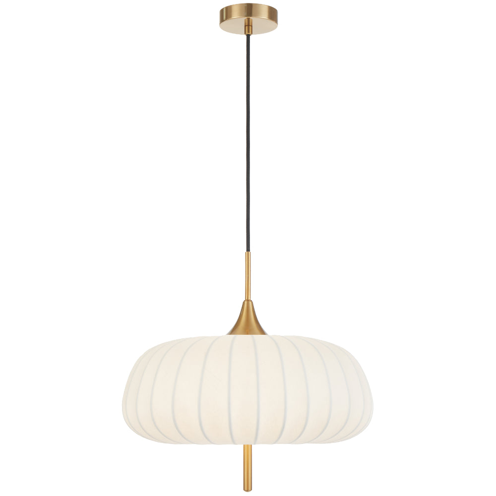 Lasian 400mm Pendant Light Antique Gold & White - LASIAN PE40-AGWH