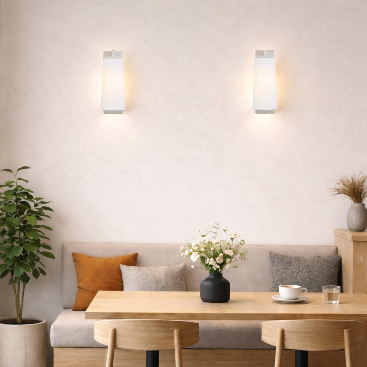 Lavis Wall Light Nickel Matt & Ivory - LAVIS WB-NKIV