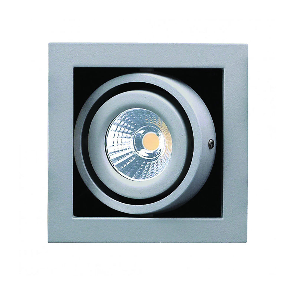 Buy Recessed LED Downlights Australia Square Recessed LED Downlight Silver Metal 3000K - LDL-GIM1-SI