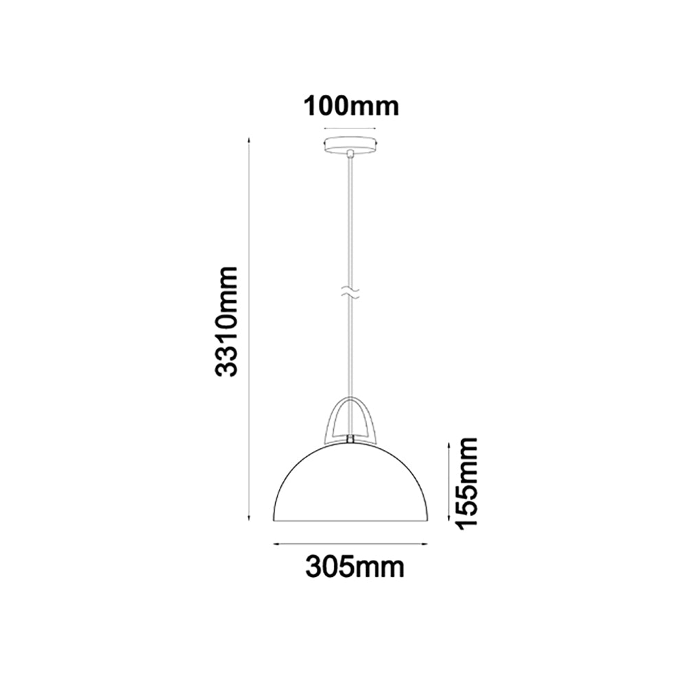 Buy Pendant Lights Australia LEGNA Salem Oak 1 Light Pendant Dome Shape - LEGNA4