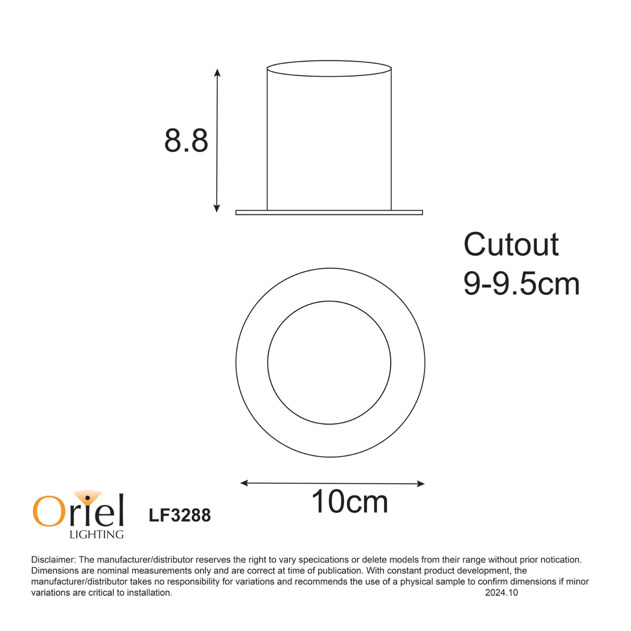 Focus Gimbal LED Recessed Light 8W TRI Colour White - LF3288WH