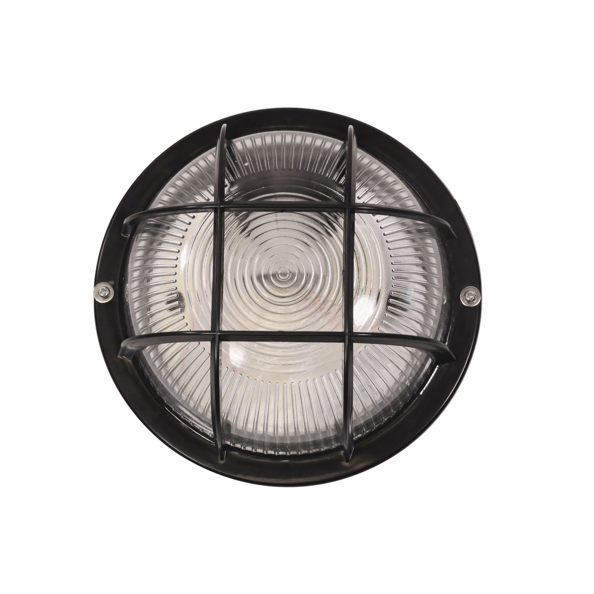 Rund Outdoor Bunker Wall Light Black - LF7952BK