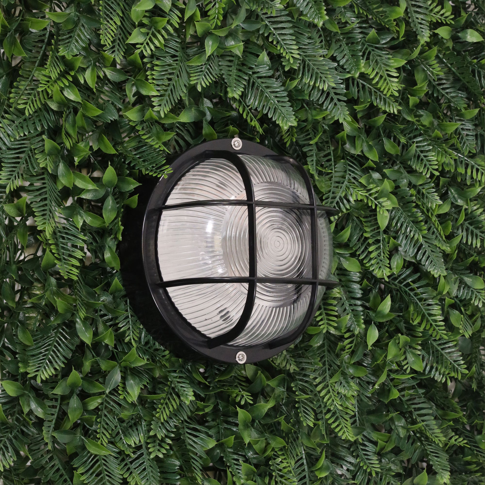 Rund Outdoor Bunker Wall Light Black - LF7952BK