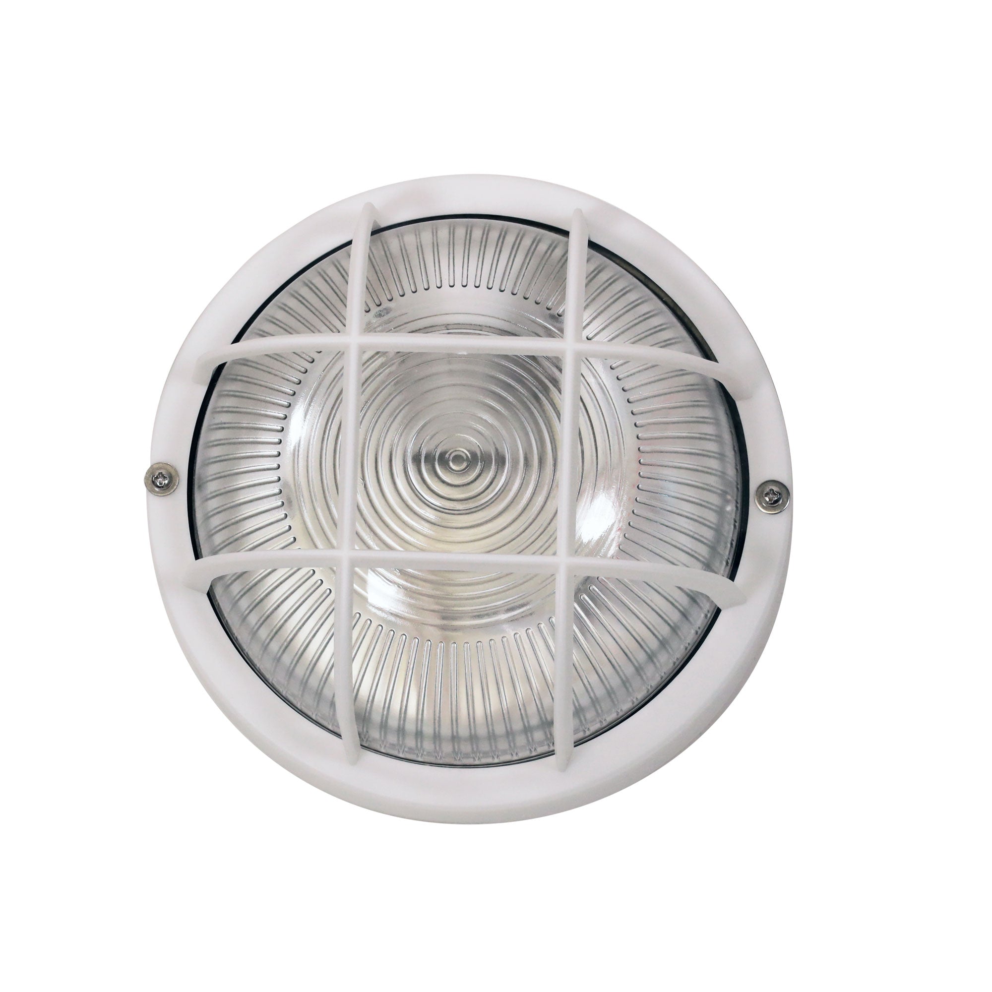 Rund Outdoor Bunker Wall Light White - LF7952WH