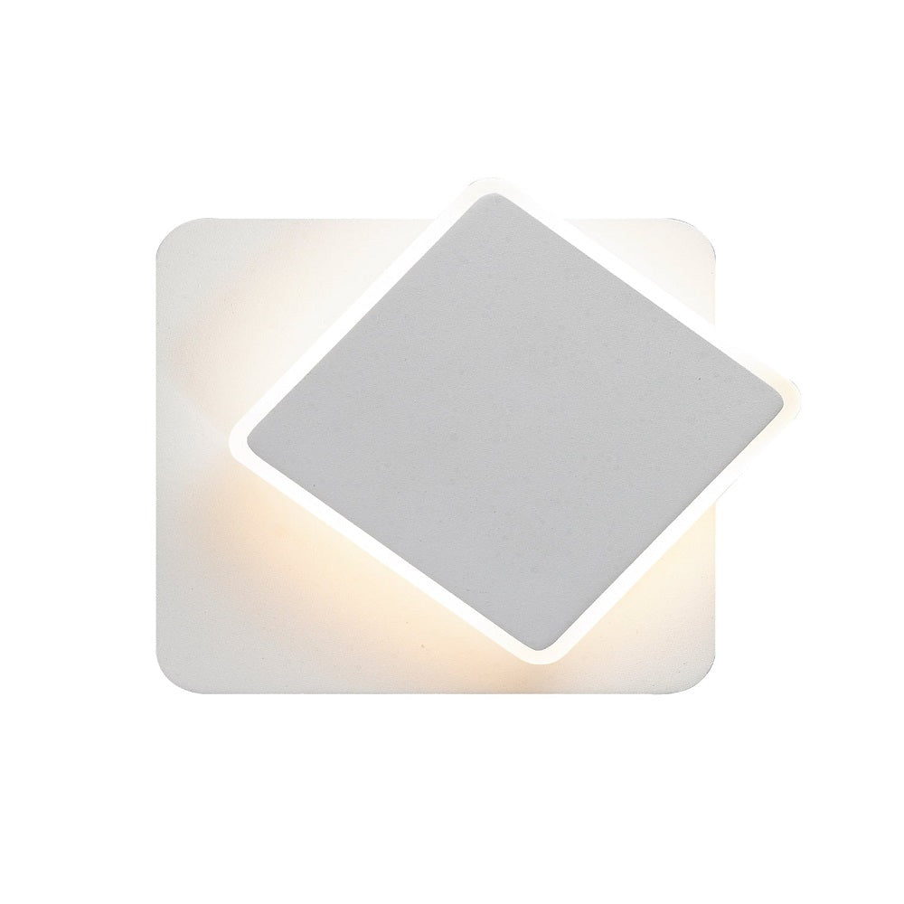 Lima Square Wall Light White Aluminium 3CCT - LIMA2