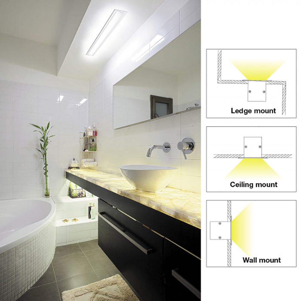 Buy LED Linear Lights Australia LED Linear Light L1518mm Grey Aluminium - LIND-35R-GY