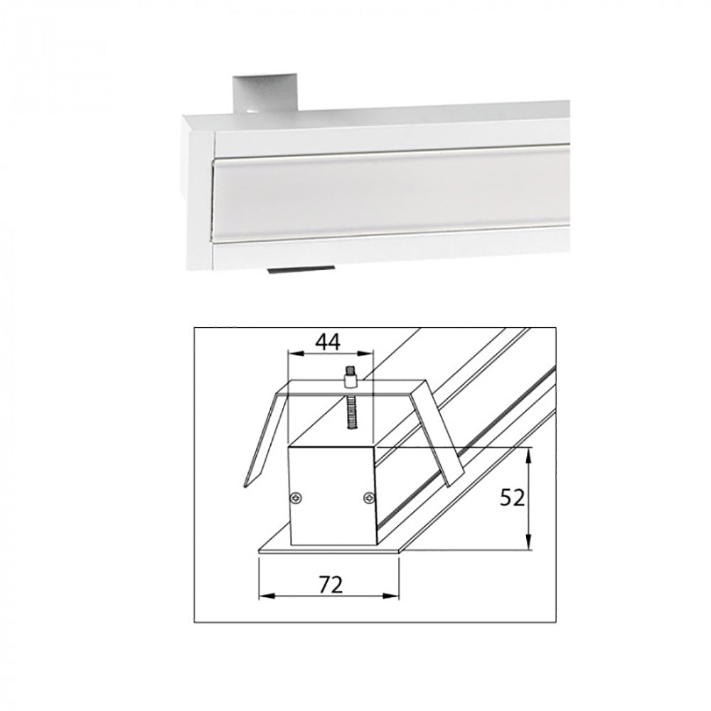 Buy LED Linear Lights Australia LED Linear Light L918mm Grey Aluminium - LIND-21R-GY