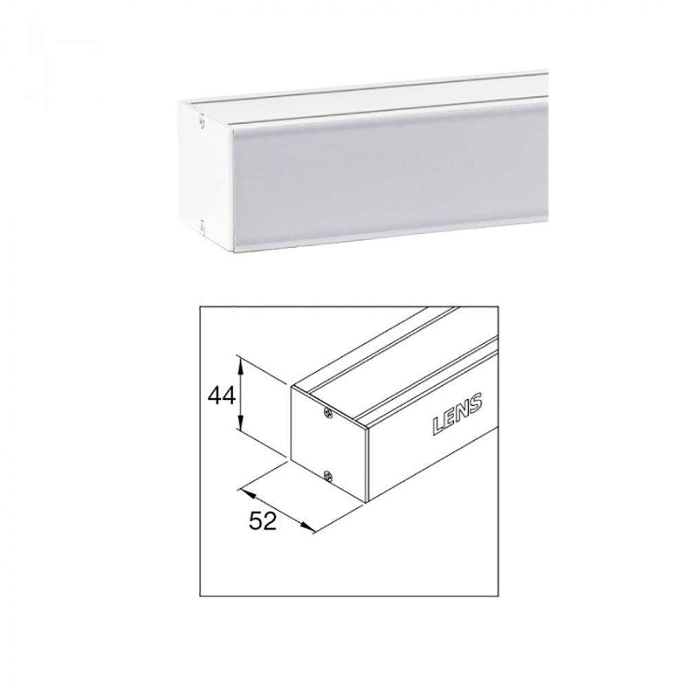LED Linear Light Surface L1490mm Grey Aluminium - LIND-35S-GY