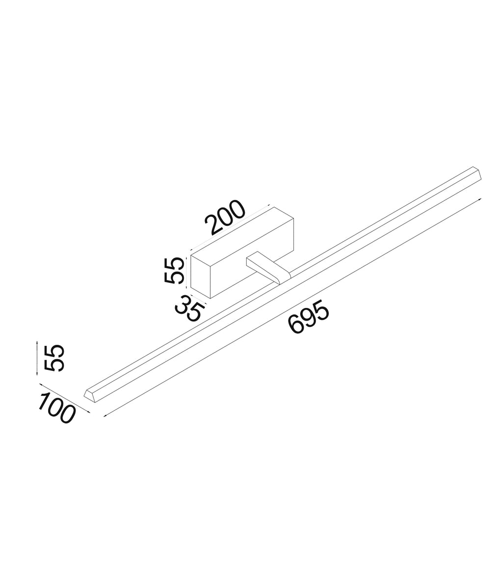 Linel Large LED Bathroom Vanity Light 16W 3CCT Antique Brass - LINEAL4L