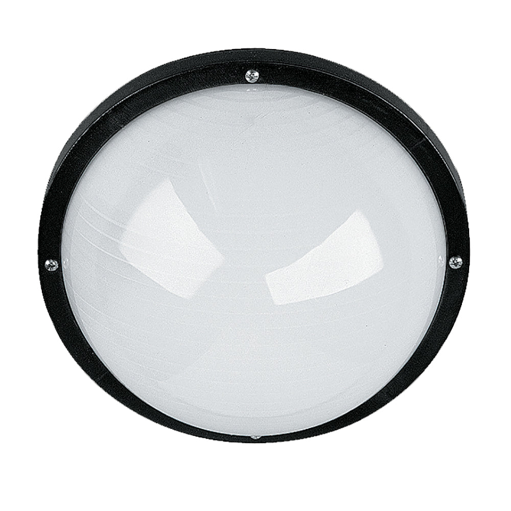 Buy Bunker Lights Australia Round Bunker Light Black Polycarbonate - LJ5051-BL