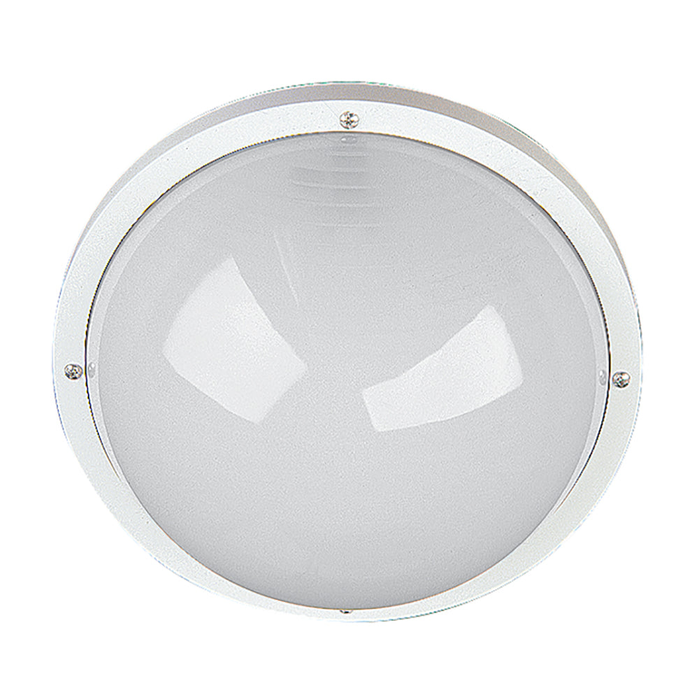 Round Bunker Light White Polycarbonate - LJ5051-WH