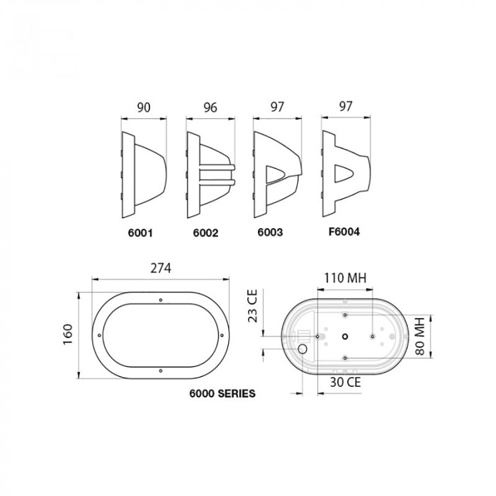 Buy Bunker Lights Australia Double Guard Bunker Light White Polycarbonate - LJ6002-WH