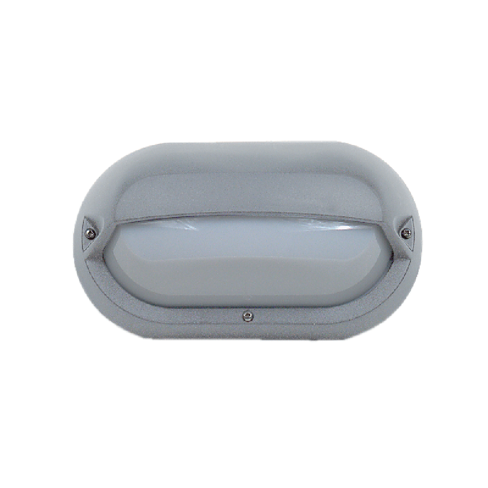 Eyelid LED Bunker Light Silver / Grey Polycarbonate 3000K - LJL6003-SG