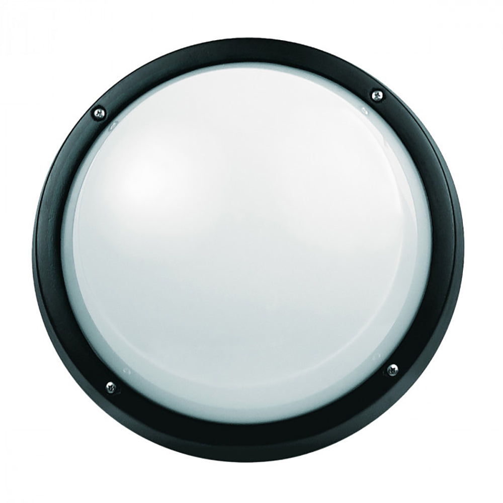 Buy Bunker Lights Australia Round Bunker Light Black Polycarbonate - LJ6051-BL