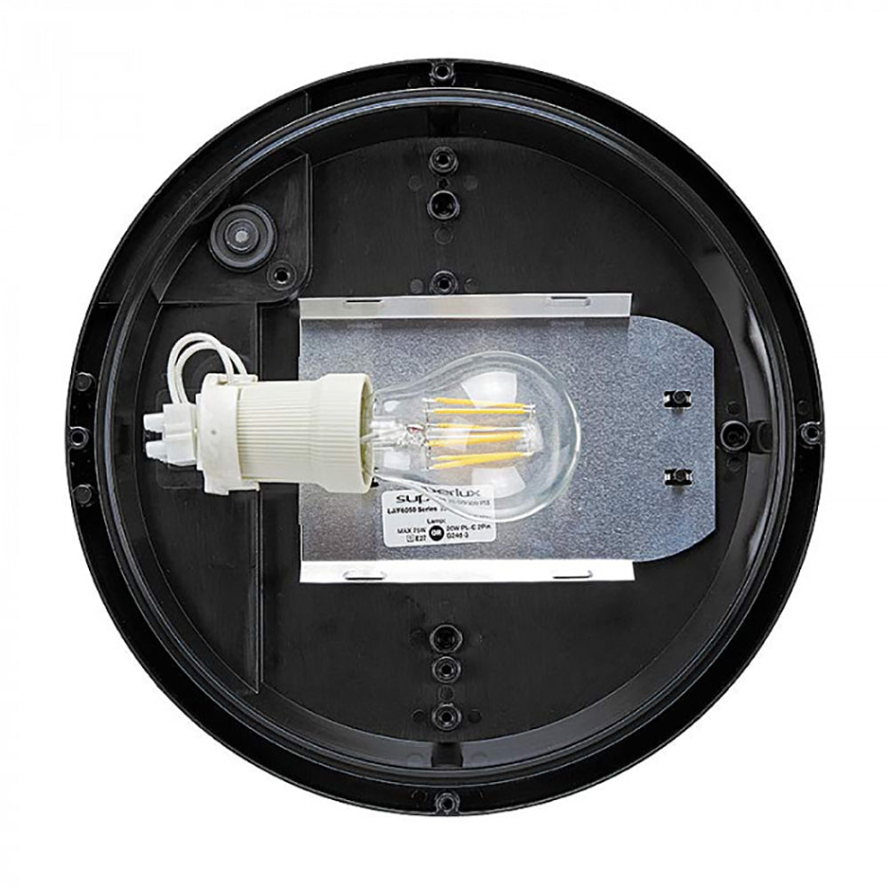 Buy Bunker Lights Australia Round Bunker Light Black Polycarbonate - LJ6051-BL