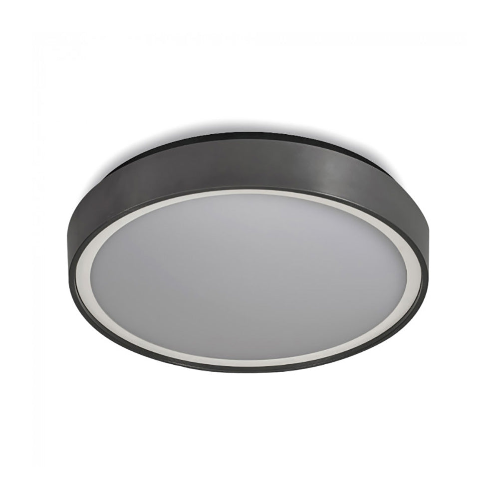 Lytton Outdoor Close To Ceiling Light Charcoal Polycarbonate 3000K - LJX8830-CC