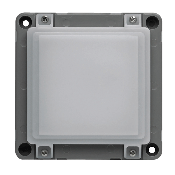 Square Outdoor Step Light 12V 3.8W Charcoal Polycarbonate 3000K - LKV12401