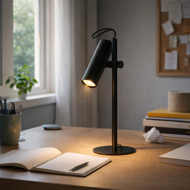Tara Table Lamp with Adjustable Head Matte Black - LL-10-0330