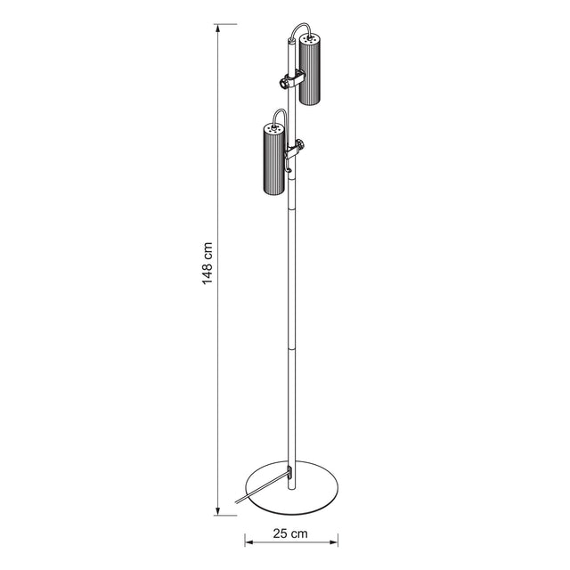 Tara Floor Lamp with Adjustable Head Matte Black - LL-10-0331