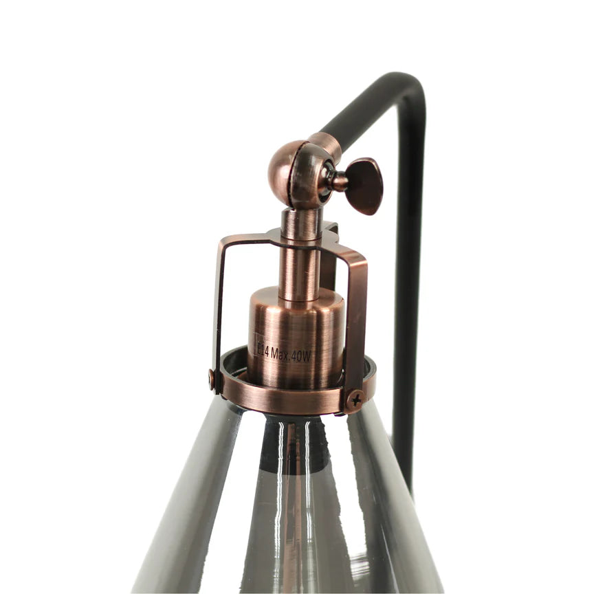 Conea Table Lamp Antique Copper & Smoky - LL-14-0270