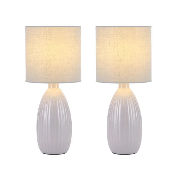 Nora Set of 2 Table Lamp Grey - LL-14-0318GR