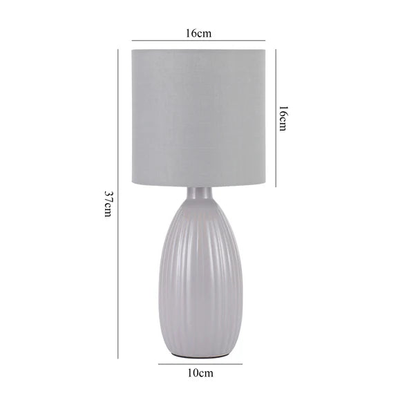 Nora Set of 2 Table Lamp Grey - LL-14-0318GR