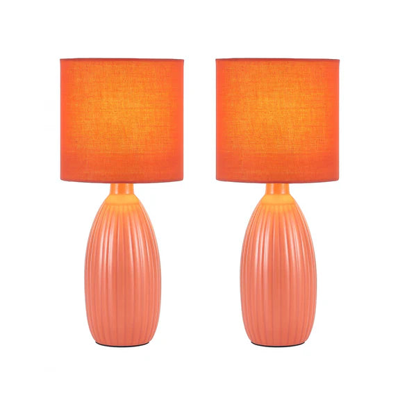 Nora Set of 2 Table Lamp Coral - LL-14-0318R