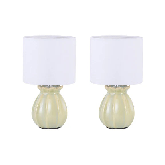 Blossom Set of 2 Table Lamp Mint & White - LL-14-0321G