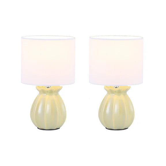 Blossom Set of 2 Table Lamp Mint & White - LL-14-0321G