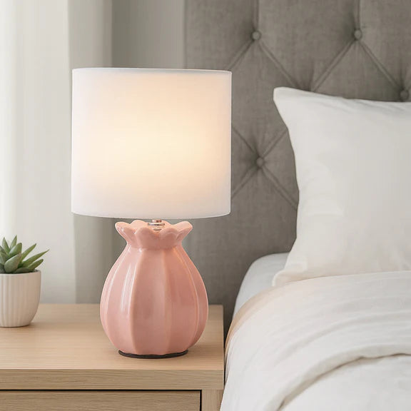 Blossom Set of 2 Table Lamp Blush Pink & White - LL-14-0321P