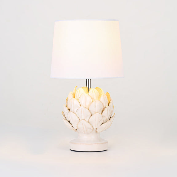 Tasha Artichoke Set of 2 Table Lamp White & Natural - LL-14-0338N
