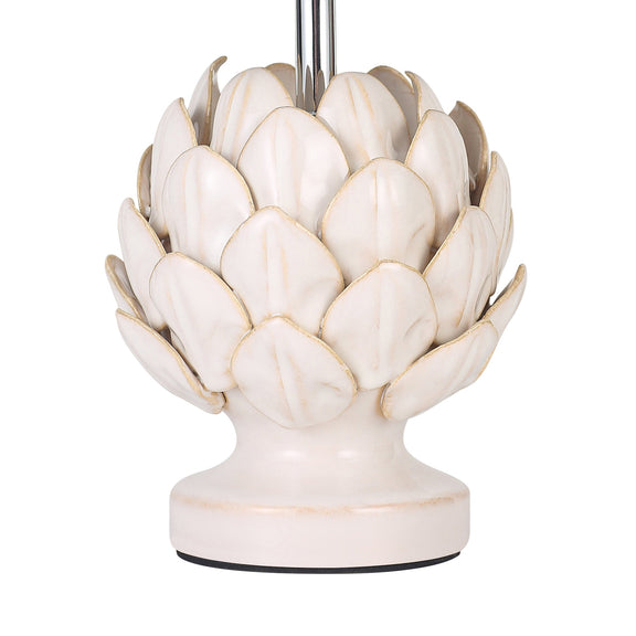Tasha Artichoke Set of 2 Table Lamp White & Natural - LL-14-0338N