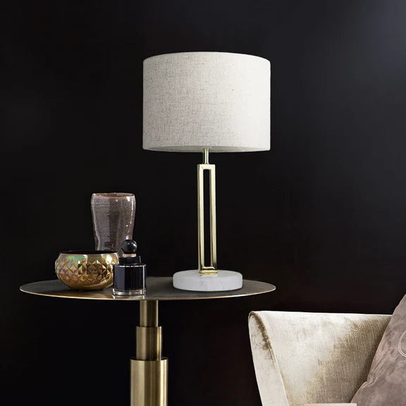 Margleus Metal Table Lamp with Marble Base - LL-27-0068