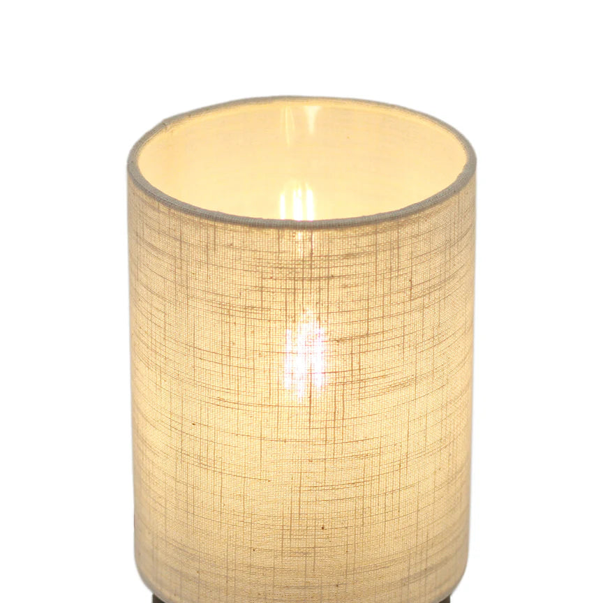 Linea Table Lamp Matt Black & Linen - LL-27-0263